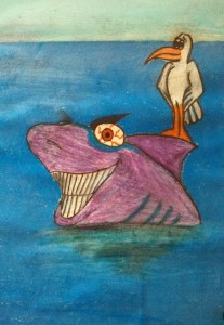 Shark and Bird detail