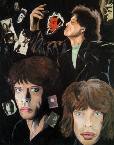 Mick Jagger illustrative collage