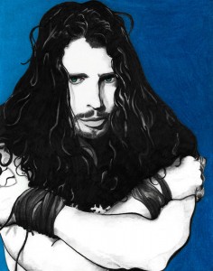Chris Cornell Lion's Mane pencil illustration