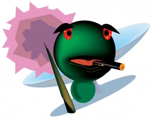 Frog Olive digital illustration